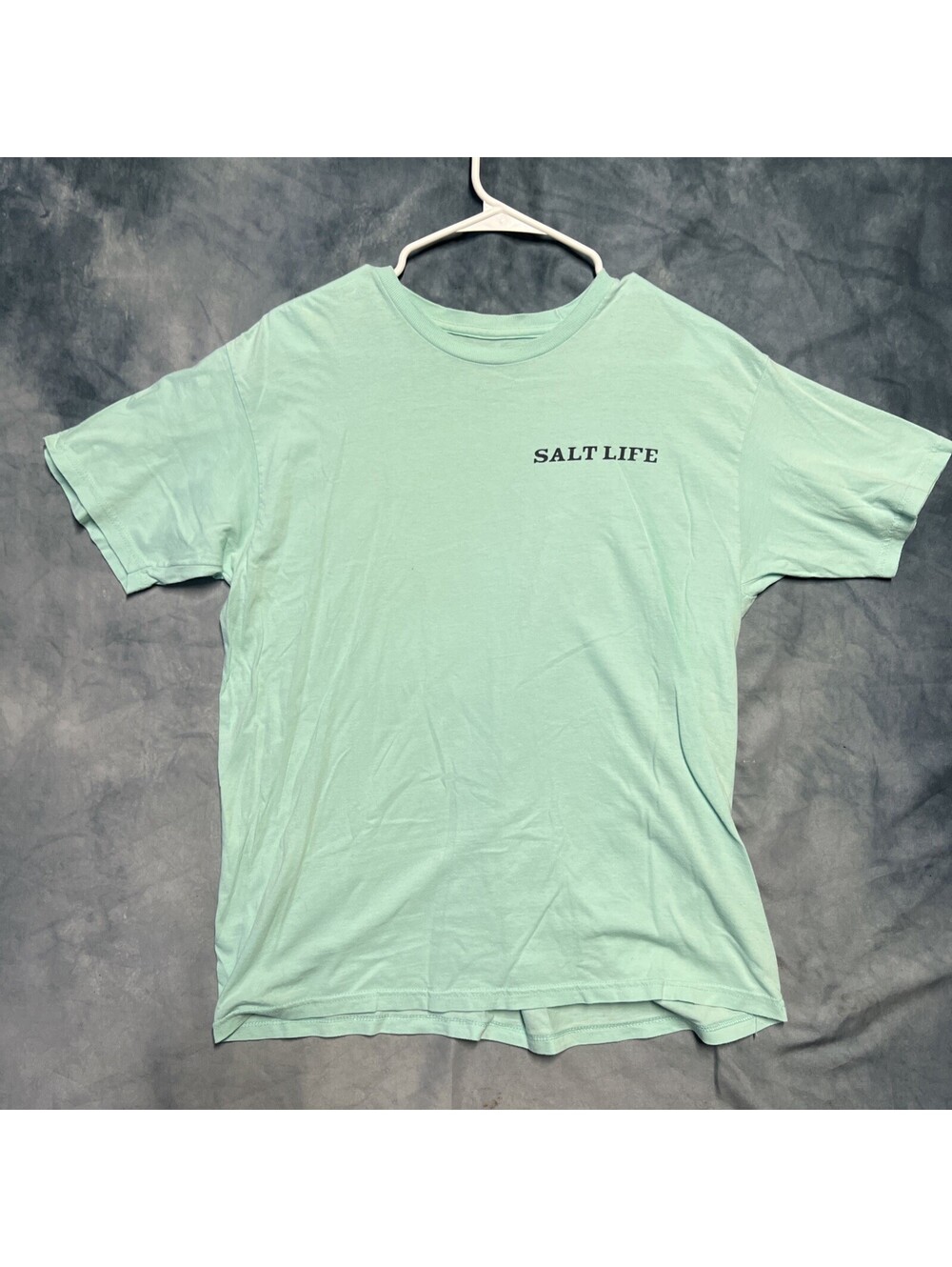 Salt Life Mens M Sea Foam Green Short Sleeve T Shirt Dry Fit - 1244-2J